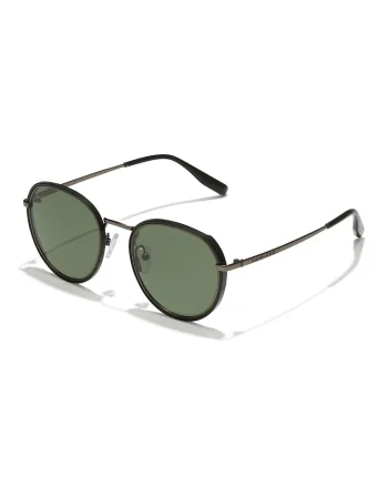 Ochelari de soare cu lentile rotunde si model unisex, Negru