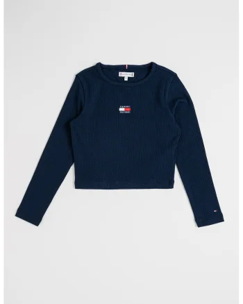 Bluza striata cu logo Heritage, Bleumarin