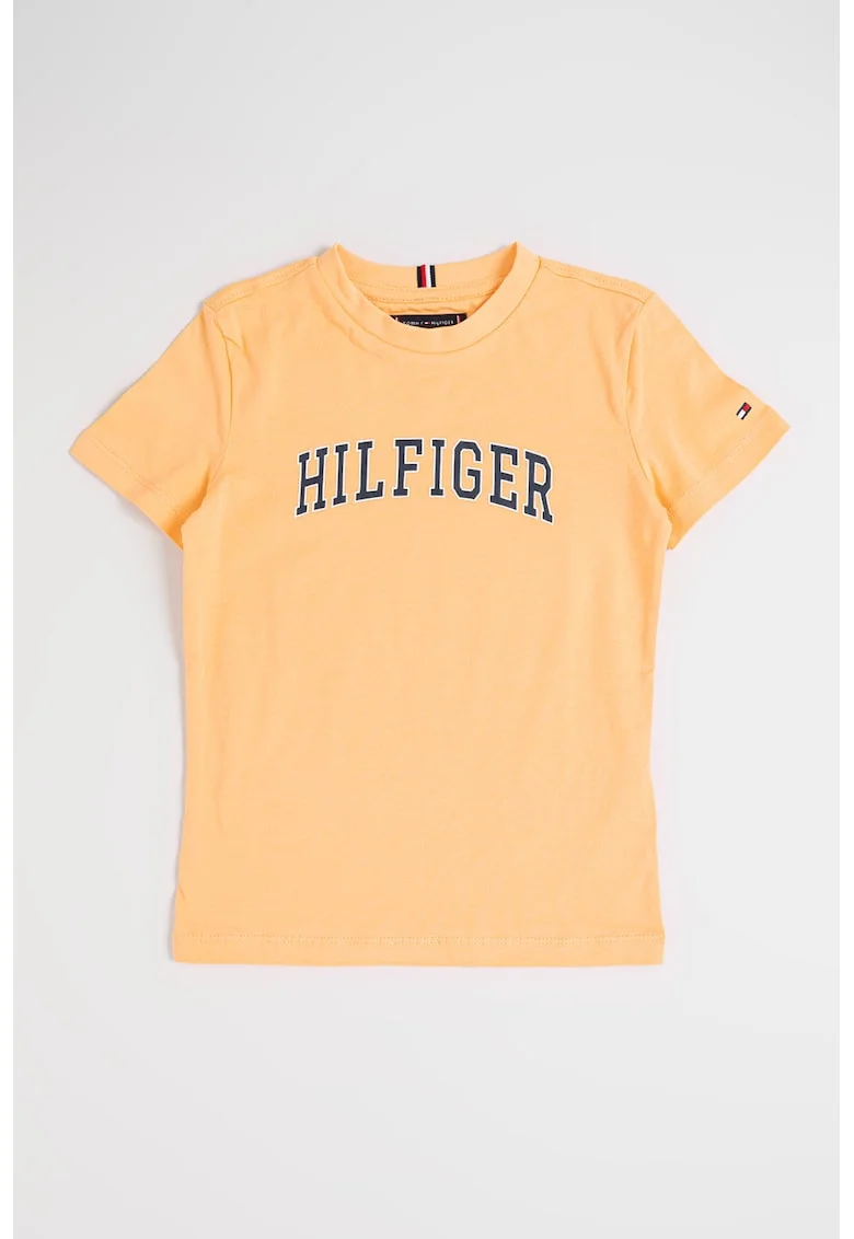 Tricou din bumbac Varsity, Portocaliu deschis