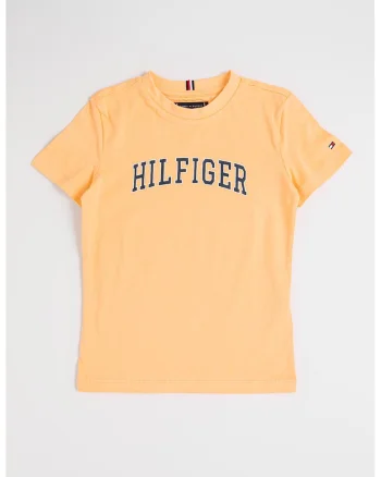 Tricou din bumbac Varsity, Portocaliu deschis