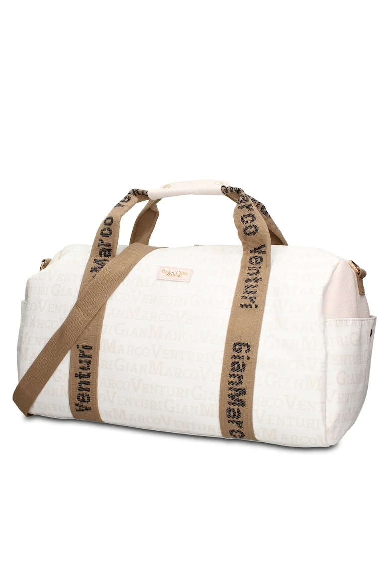 Geanta duffle de piele ecologica Callisto Plus, Crem