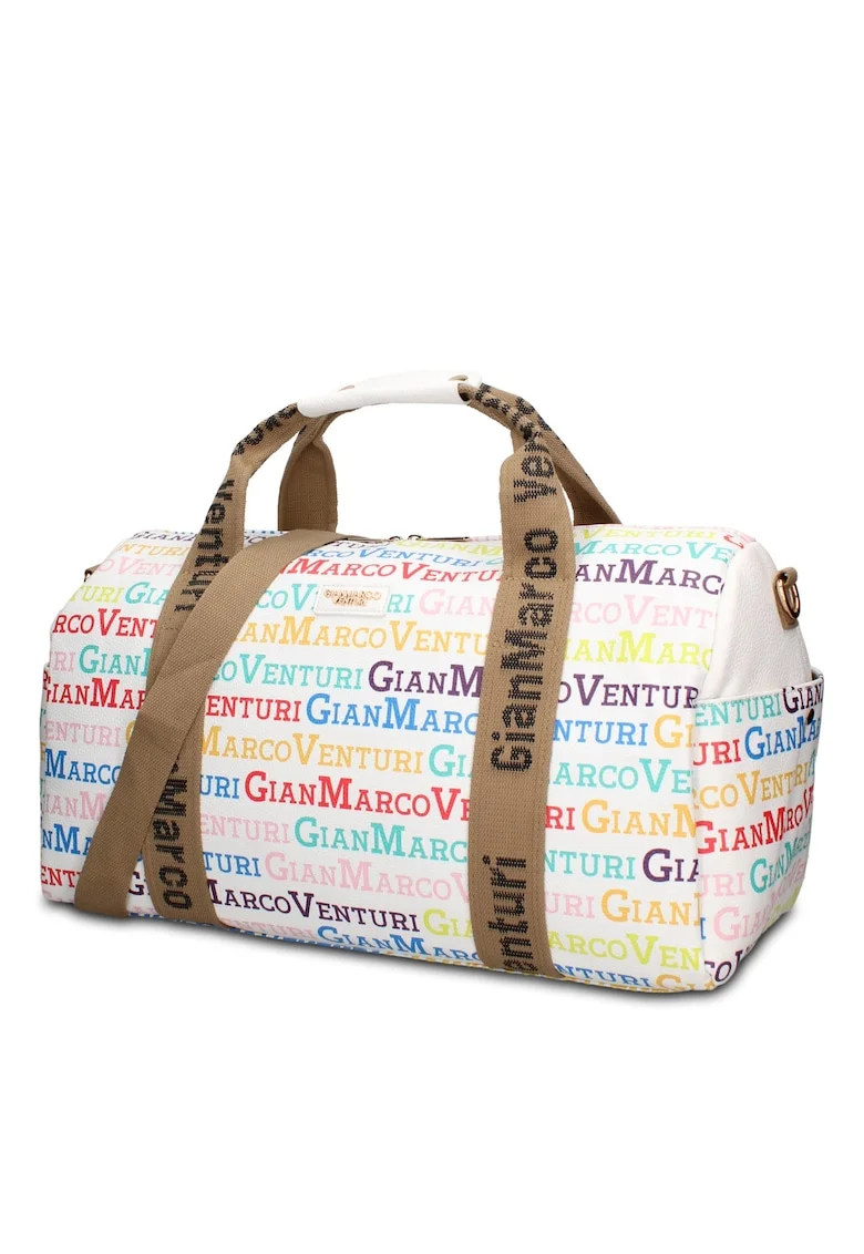 Geanta duffle de piele ecologica Callisto Plus, Alb