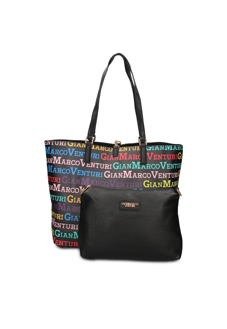 Geanta shopper de piele ecologica cu etui detasabil Valoria Chic, Multicolor