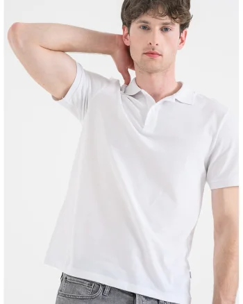 Tricou polo Kane, Alb
