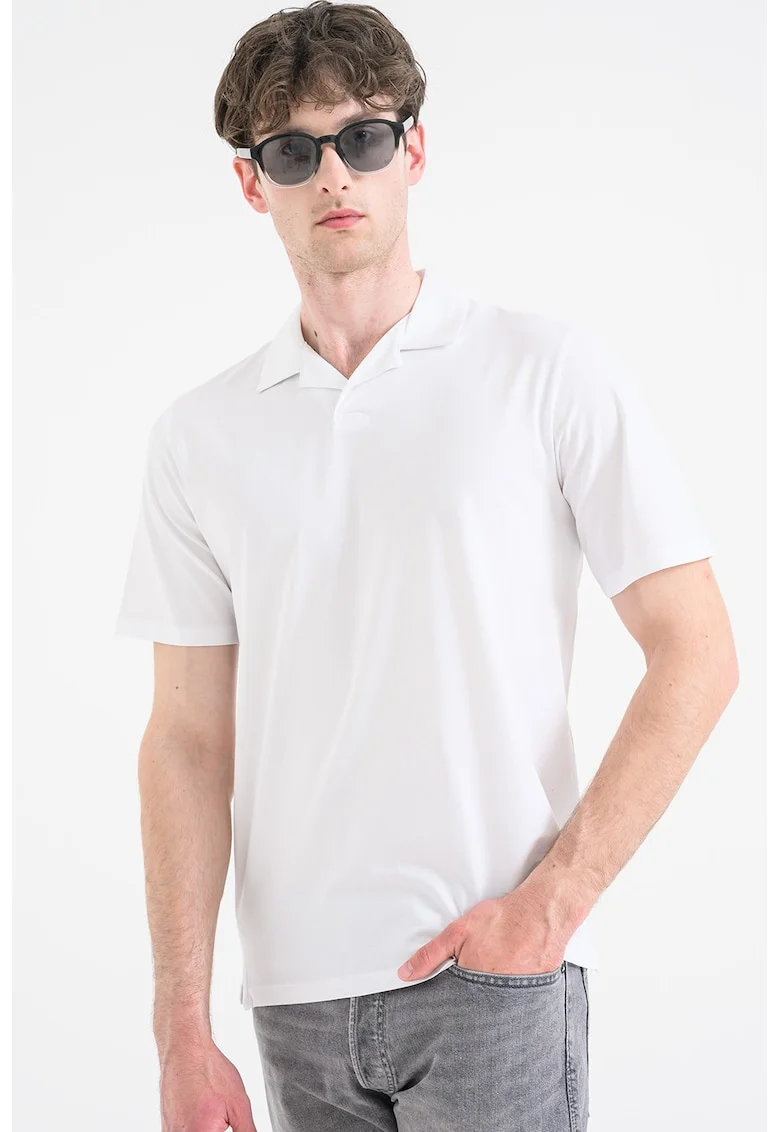Tricou polo cu croiala regular-fit Resort, Alb optic