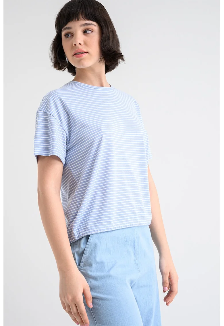 Tricou cu terminatie cu snur Cristy, Albastru deschis