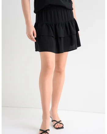 Fusta mini stratificata, Negru