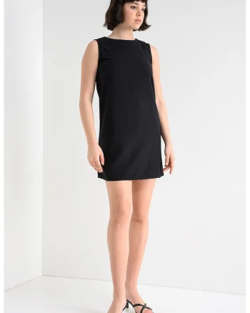 Rochie mini fara maneci, Negru
