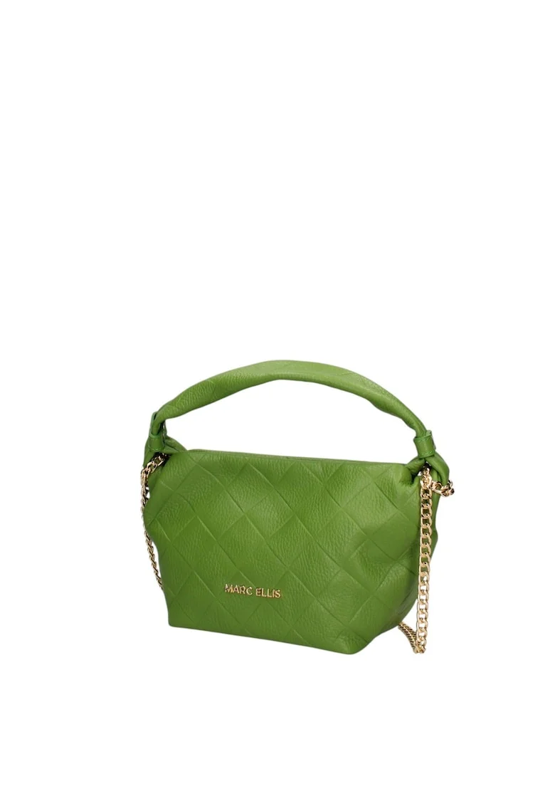 Geanta de piele cu maner Solara Nova, Verde deschis