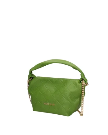 Geanta de piele cu maner Solara Nova, Verde deschis