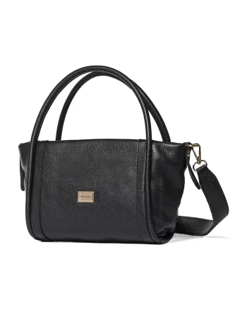 Geanta de piele cu maner Emberly Ultra, Negru
