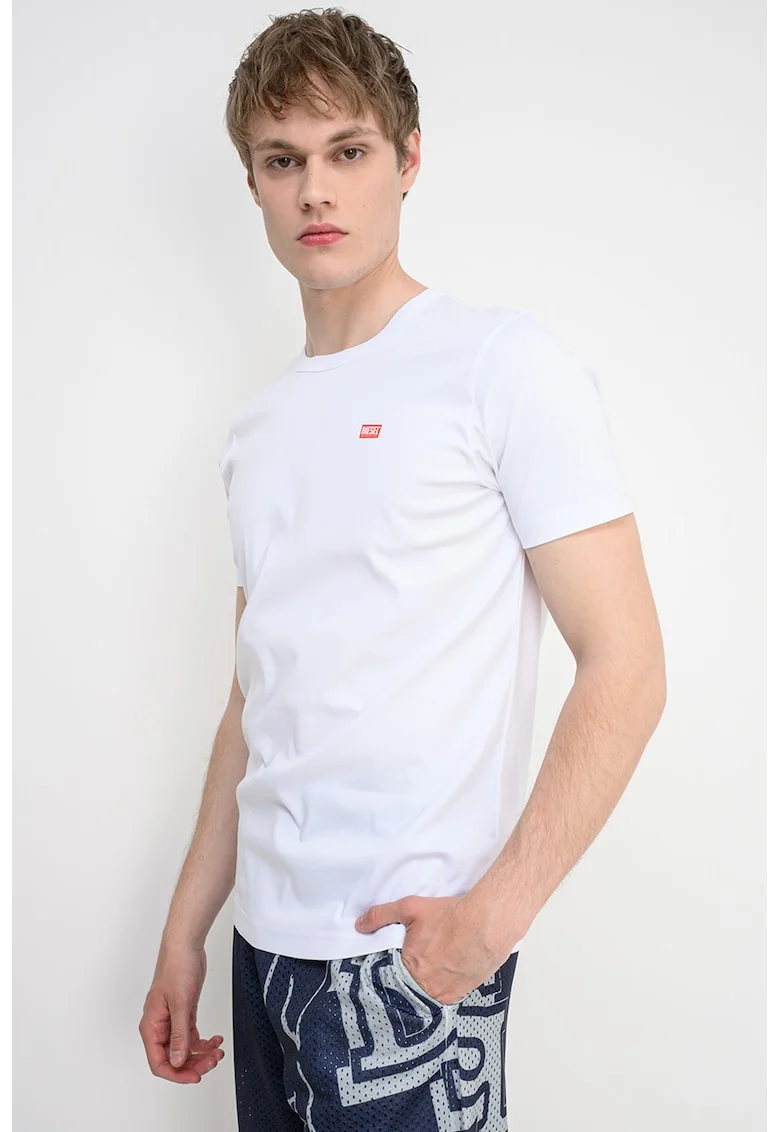 Ticou de bumbac Miegor, Alb optic/Rosu vermillion