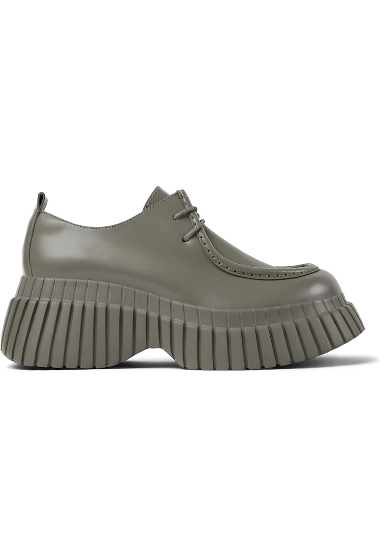 Pantofi de piele cu toc masiv BCN, Gri