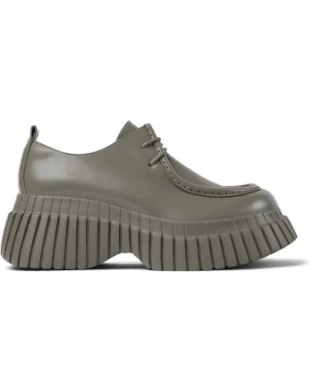 Pantofi de piele cu toc masiv BCN, Gri