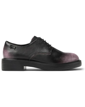 Pantofi derby de piele Dean, Roz deschis/Negru stins