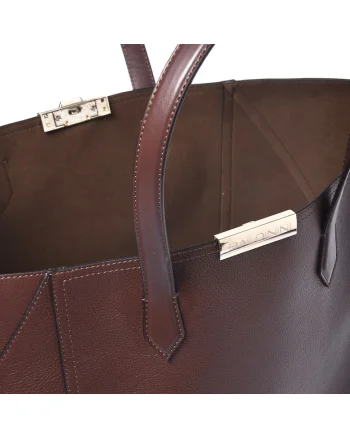 Geanta tote din piele, Maro