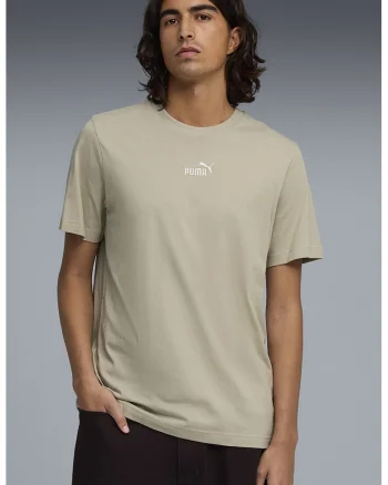 Tricou din bumbac cu detaliu logo Essentials, Bej/Maro nisip/Maro camel