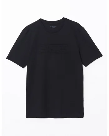 Tricou cu imprimeu text, Negru