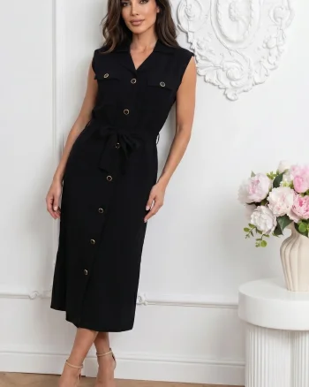 Rochie midi din bumbac tip camas...
