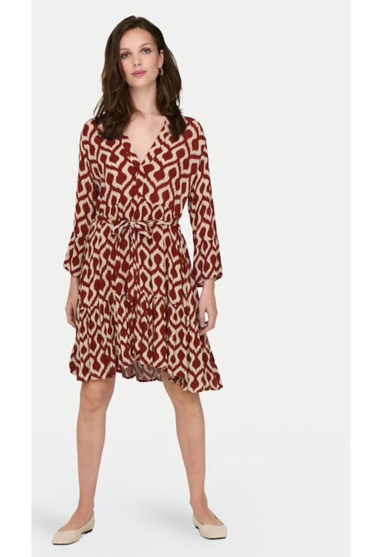 Rochie dama,  304928451, Viscoza, Rosu, Rosu