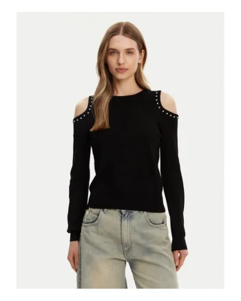 Pulover dama,  304784811, Viscoza/Poliester, Negru, Negru