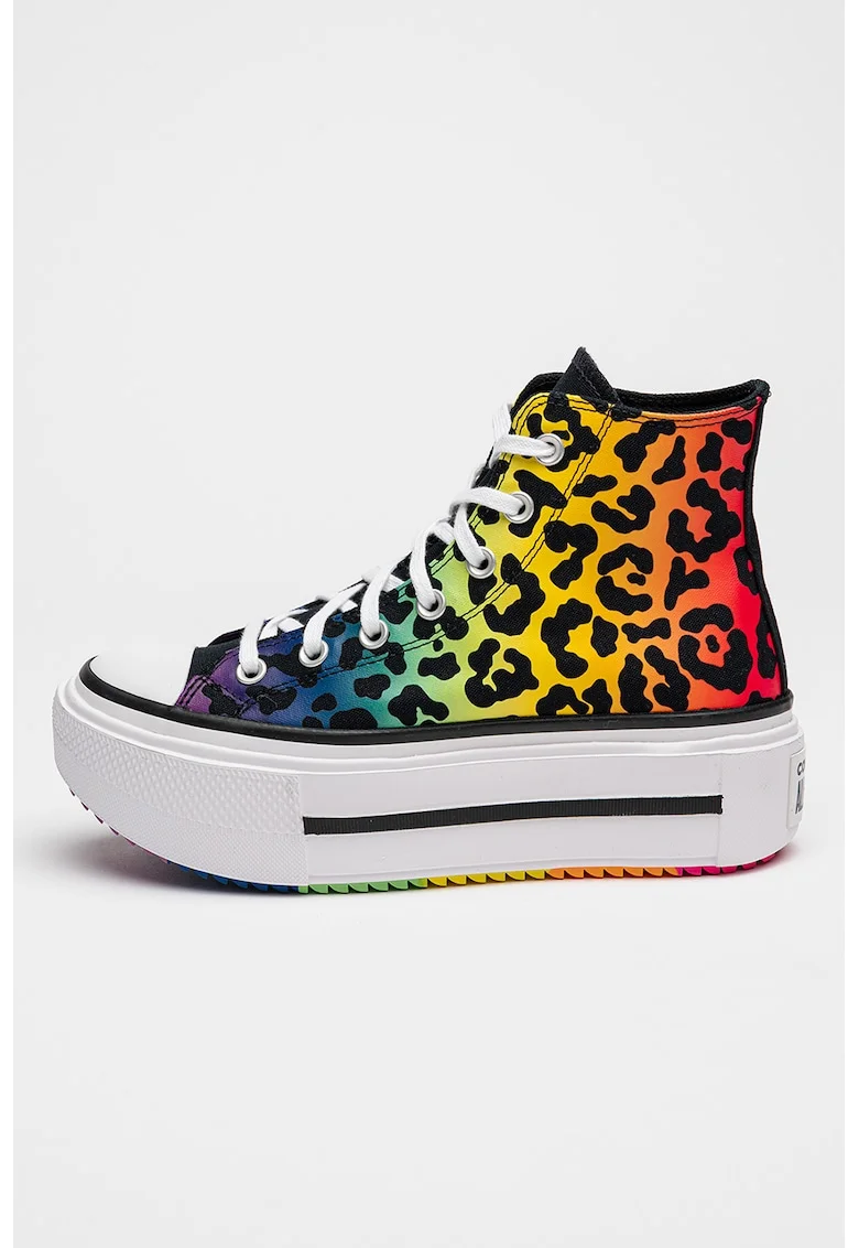Tenisi flatform Proud to Be Lift Double Stack, Negru/Multicolor