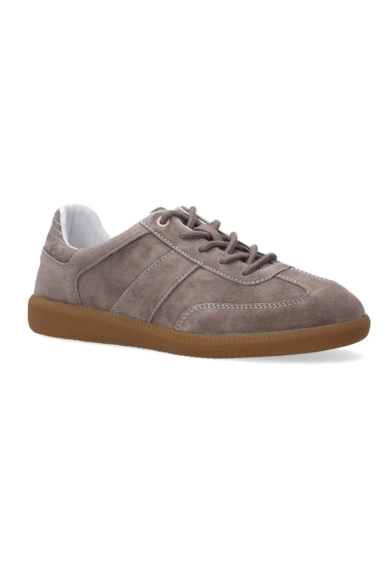 Pantofi sport din piele intoarsa, cu siret