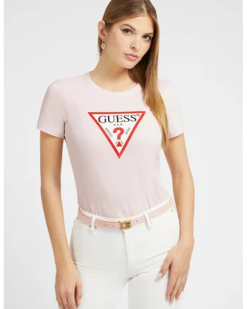 Tricou din bumbac cu imprimeu logo, Roz pastel