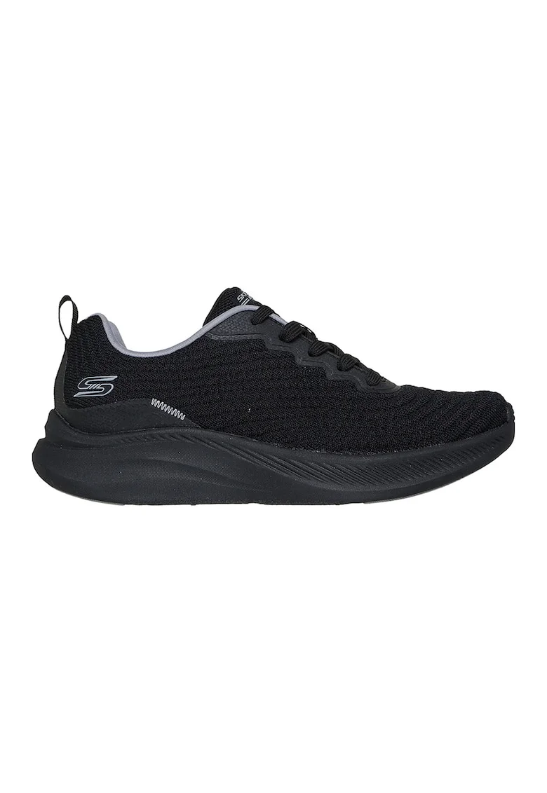 Pantofi sport din plasa tricotata Bobs Moda, Negru stins