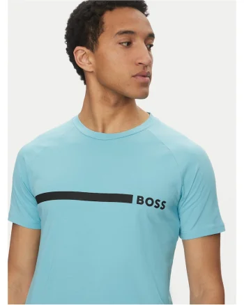 Tricou barbat  albastru/negru, bumbac
