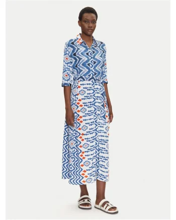 Rochie Camasa  colorata, albastru, dama