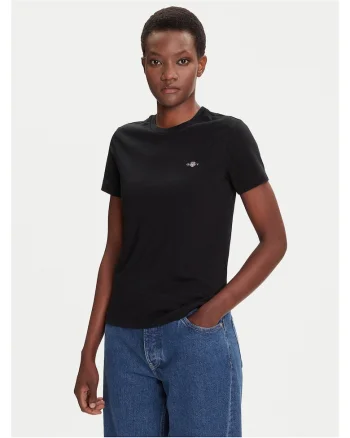 Tricou dama  negru, 100% bumbac