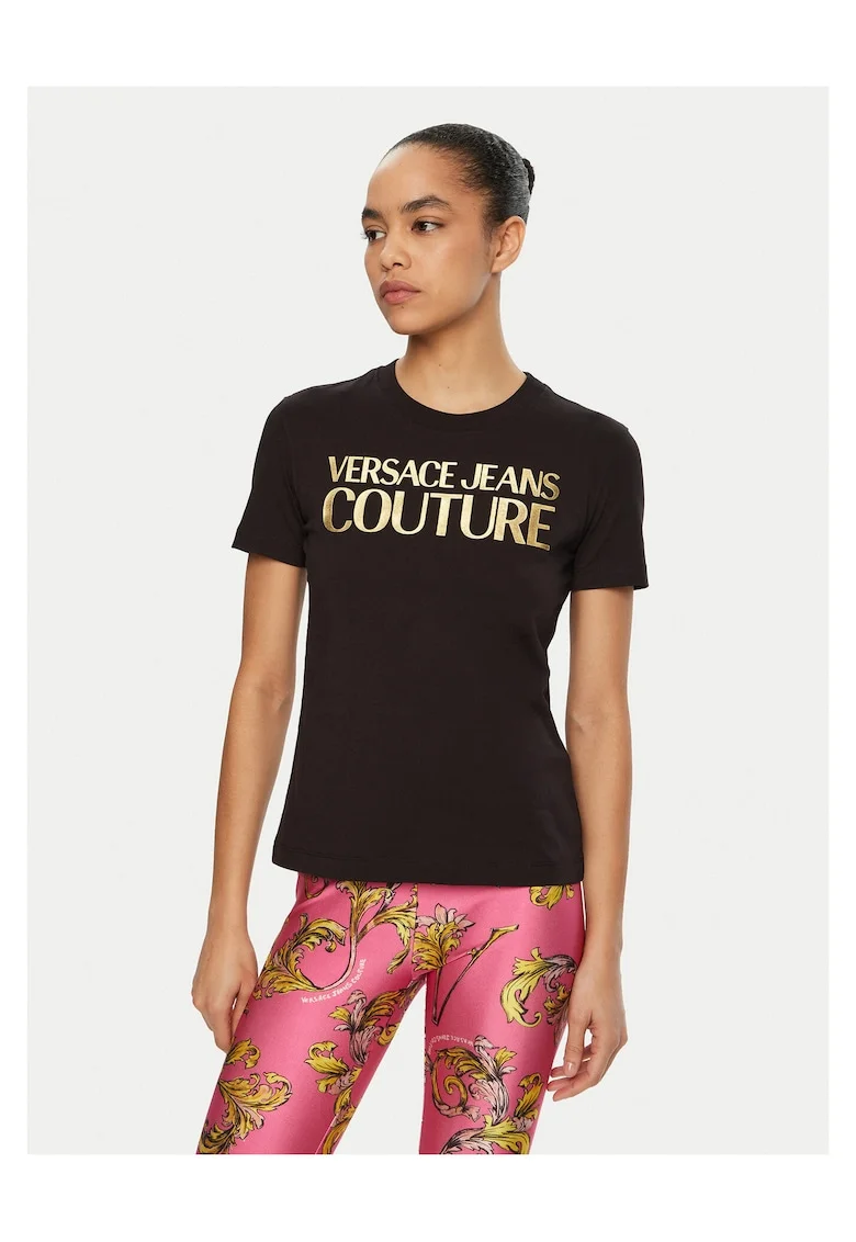 Tricou dama  negru, auriu