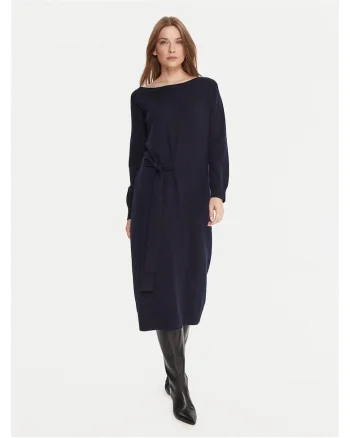 Rochie tricotata de dama  bleumarin, fabricata din material de calitate
