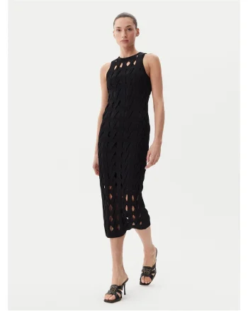 Rochie, tricotata de dama  negru, fabricata din material de calitate