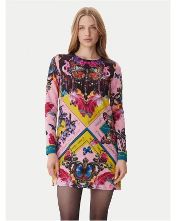 Rochie de zi,  roz, colorat