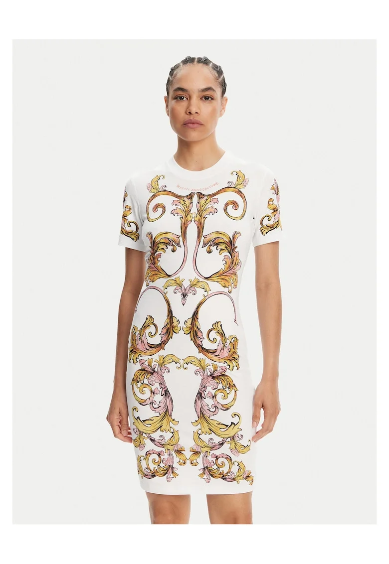 Rochie casual dama  alb, fabric de calitate