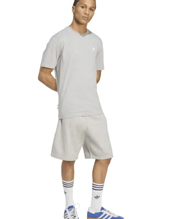 Tricou regular fit din bumbac Trefoil, Alb/Gri deschis melange