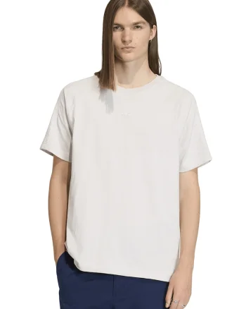 Tricou lejer din bumbac cu maneci raglan Essentials, Alb