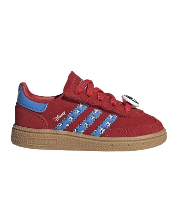 Pantofi sport din piele intoarsa cu logo Handball Spezial, Rosu/Albastru pastel