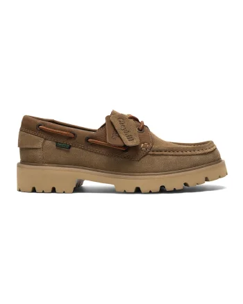 Pantofi boat de piele Cleyhill, Caramel