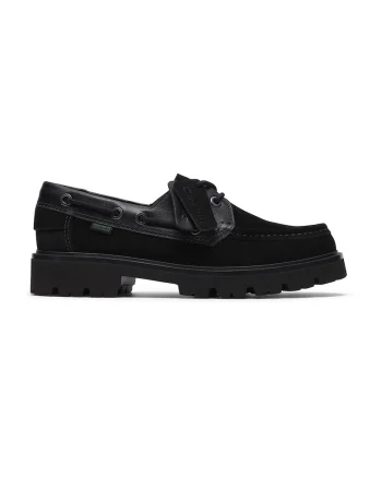 Pantofi boat de piele Cleyhill, Negru