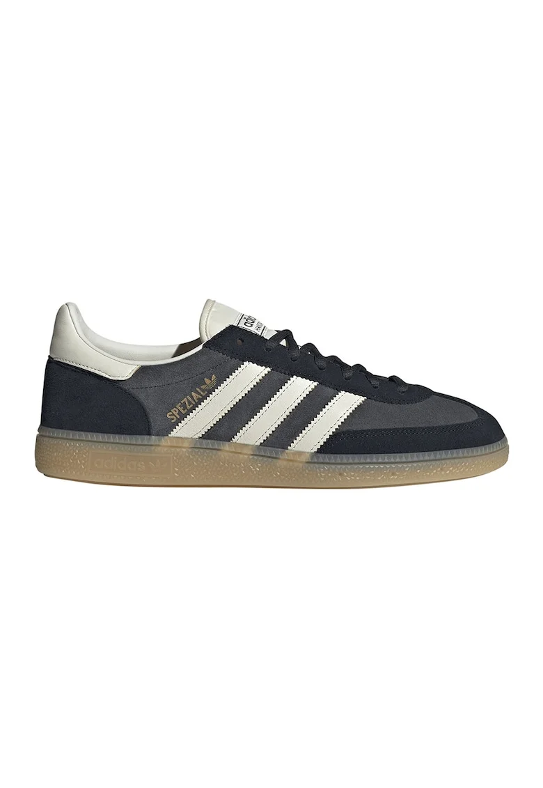 Pantofi din piele intoarsa pentru handbal Spezial, Alb fildes/Negru/Bej deschis