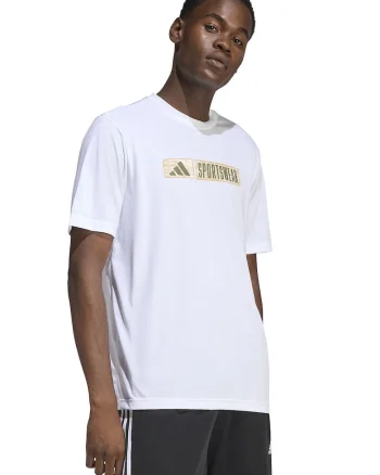 Tricou lejer cu imprimeu logo, Bej/Alb optic
