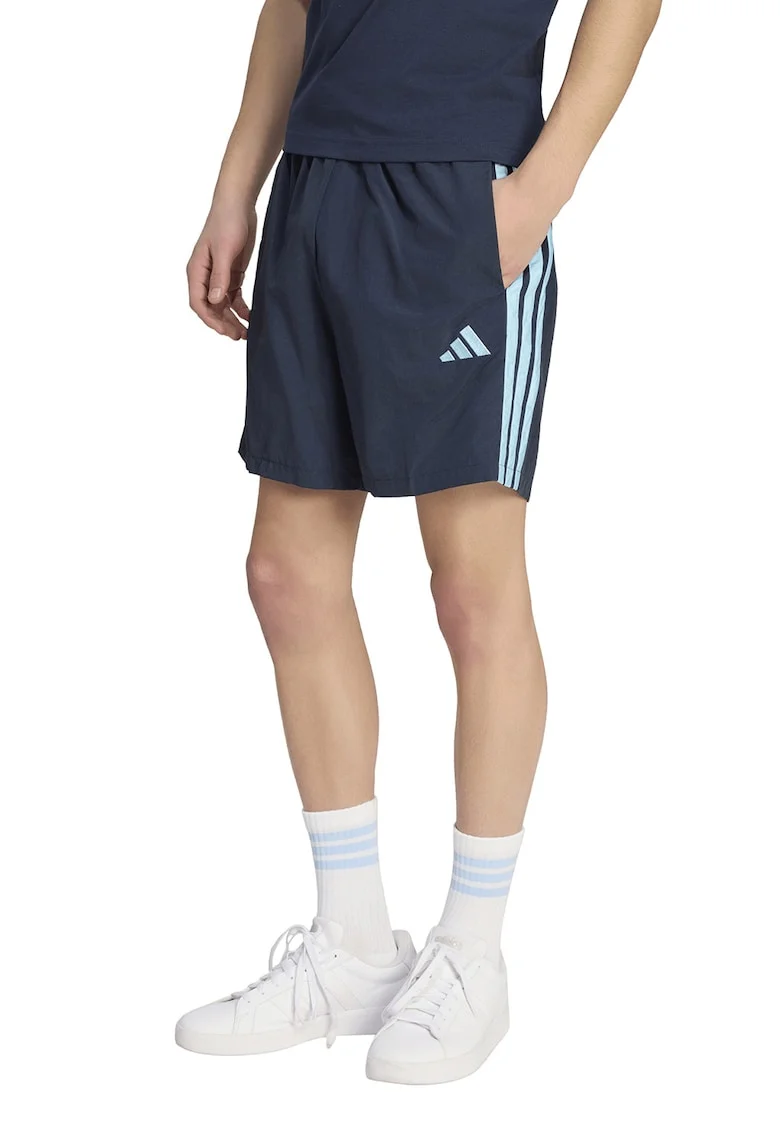 Pantaloni scurti cu snur si logo, Albastru inchis/Turcoaz