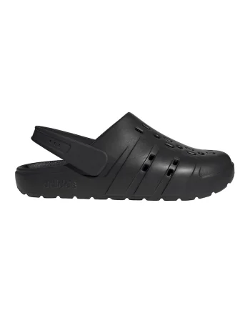 Saboti slingback cu perforatii Adilette, Negru