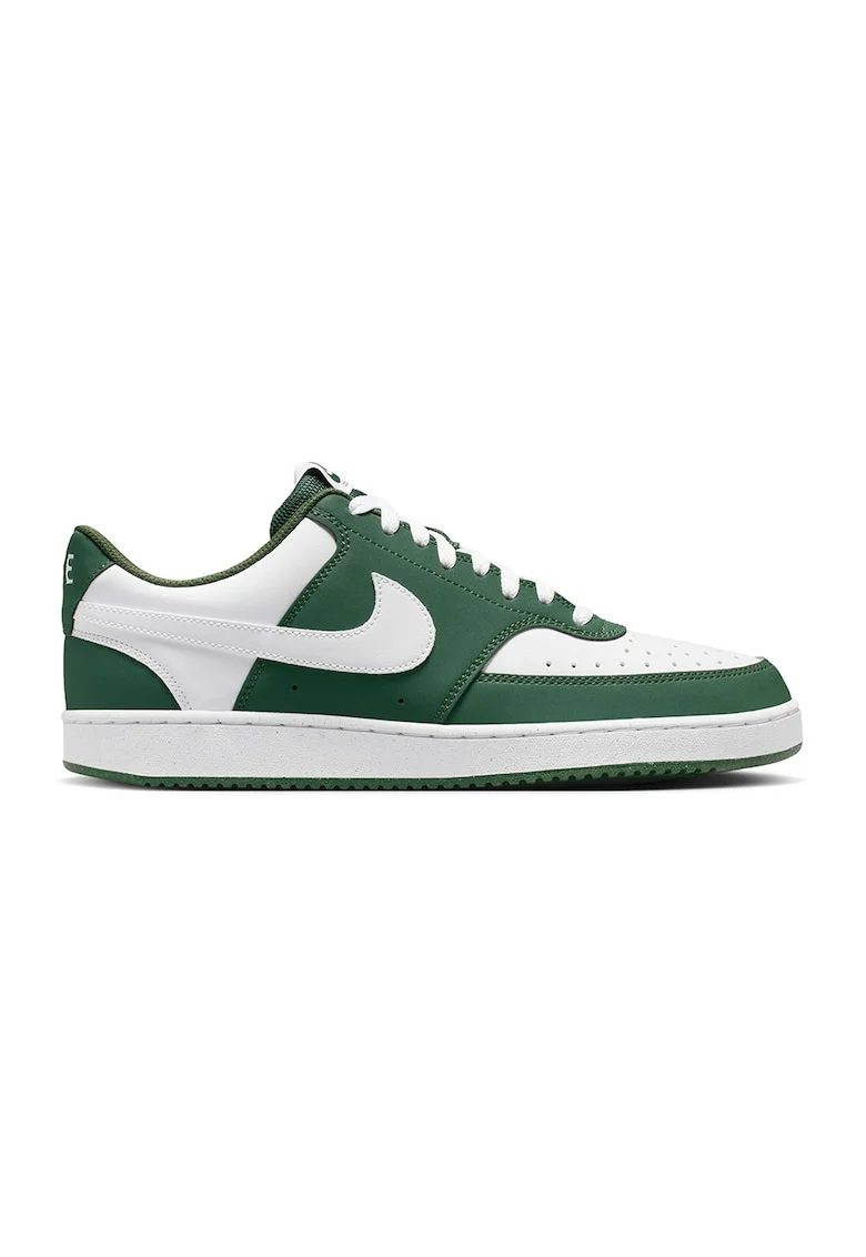 Pantofi sport Court Vision din piele ecologica, Alb/Verde