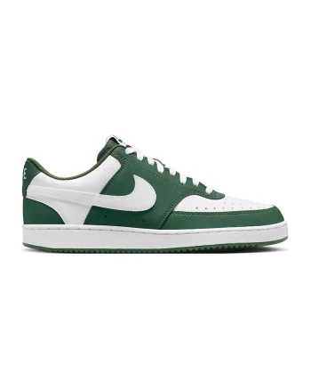 Pantofi sport Court Vision din piele ecologica, Alb/Verde