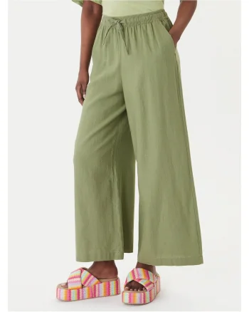 Pantaloni dama,  material in/viscoza, verde