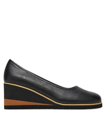 Saboti dama,  material textil, negru